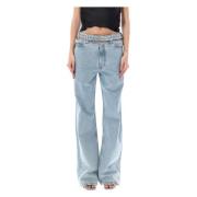 Gordel Denim Jeans Y/Project , Blue , Dames