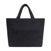 Rafia Tote Tas Saint Laurent , Black , Heren