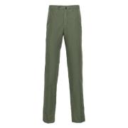 Linnen Katoenen Broek Incotex , Green , Heren