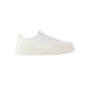 Pre-owned Leather sneakers Jil Sander Pre-owned , White , Dames