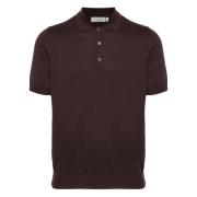 Klassieke katoenen poloshirt uit Italië Canali , Red , Heren