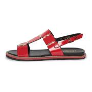 Urban Chic Leren Sandalen Cesare Gaspari , Red , Dames