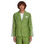 Groene Blazer met Grasprint Adidas , Green , Heren