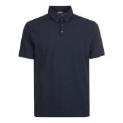 Poloshirt Zanone , Blue , Heren