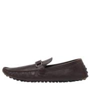 Pre-owned Leather flats Louis Vuitton Vintage , Brown , Heren