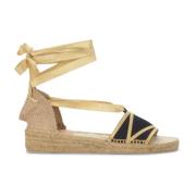 Zwarte Siena Espadrilles met Gouden Details Castañer , Black , Dames