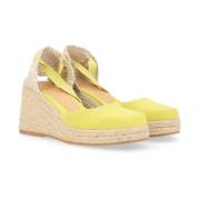 Canvas Espadrille Sleehak Sandaal Castañer , Yellow , Dames