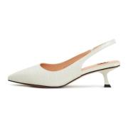 Elegante Stiletto Heeled Pumps - Off White Cesare Gaspari , Beige , Da...