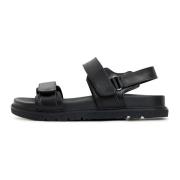 Urban Leather Platform Sandals Cesare Gaspari , Black , Dames