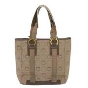 Pre-owned Canvas totes Salvatore Ferragamo Pre-owned , Beige , Dames