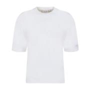 Wit Organisch Katoenen T-Shirt Calvin Klein , White , Dames