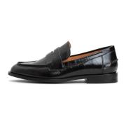 Block Heeled Loafers - Patent Black Cesare Gaspari , Black , Dames