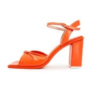 Klassieke blokhak sandalen - Oranje Cesare Gaspari , Orange , Dames
