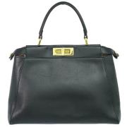 Pre-owned Leather handbags Fendi Vintage , Black , Dames