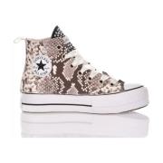 Handgemaakte Beige Zwarte Sneakers Converse , Multicolor , Dames