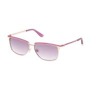 Rechthoekige metalen zonnebril Guess , Pink , Dames