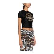 Zwarte T-shirts Polos voor vrouwen Just Cavalli , Black , Dames