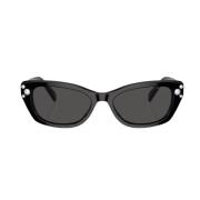 Black/Dark Grey Sunglasses Swarovski , Black , Dames