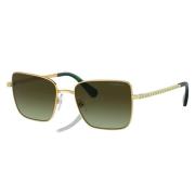 Gold Green Shaded Sunglasses Swarovski , Multicolor , Dames