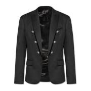 Wollen Blazer Balmain , Black , Heren