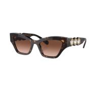 Fashion Sunglasses in Havana/Brown Shaded Swarovski , Brown , Dames