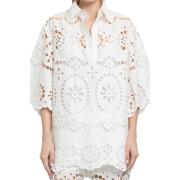 Geborduurde Linnen Tuniek Zimmermann , White , Dames