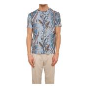 Blauwe Roma T-shirt Etro , Multicolor , Heren