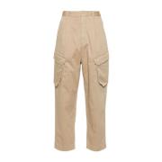 Straight Trousers Semicouture , Beige , Dames