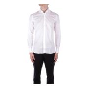 Witte Knopen Blouse Tagliatore , White , Heren