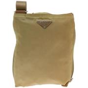 Pre-owned Fabric shoulder-bags Prada Vintage , Beige , Dames