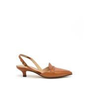 Slingback Leren Cuoio Sandaal Pomme D'or , Brown , Dames