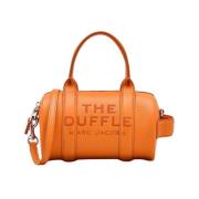 Tangerine Leren Mini Duffle Tas Marc Jacobs , Orange , Dames