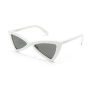 SL 207 Jerry 007 Sunglasses Saint Laurent , White , Dames