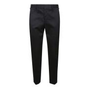 Donkerblauwe Katoenen Slim Fit Broek PT Torino , Black , Heren