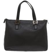 Pre-owned Leather handbags Fendi Vintage , Black , Dames