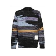 Kleurrijke Gebreide Crewneck Sweater Oamc , Multicolor , Heren