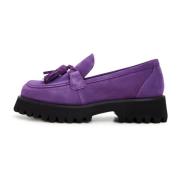 Platform Loafers - Violet Cesare Gaspari , Purple , Dames