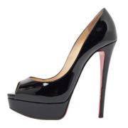 Pre-owned Leather heels Christian Louboutin Pre-owned , Black , Dames