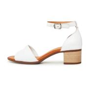 Witte Blokhak Sandalen Cesare Gaspari , White , Dames