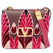 Pre-owned Leather shoulder-bags Valentino Vintage , Pink , Dames