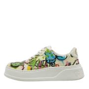 Pre-owned Leather sneakers Gucci Vintage , Multicolor , Dames