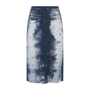 Blauwe Geribbelde Gebreide Pencilrok Diesel , Blue , Dames