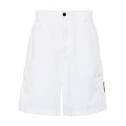 Witte Denim Shorts Calvin Klein Jeans , White , Heren