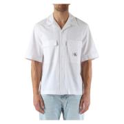 Stretch Seersucker Regular Fit Overhemd Calvin Klein Jeans , White , H...