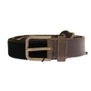 Bruin Leren Logo Riem Dolce & Gabbana , Brown , Unisex