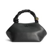 Bou Bag van gerecycled leer met zeshoekige silhouet Ganni , Black , Da...