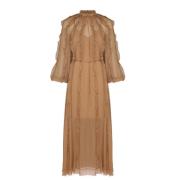 Bruine Tranquillity Billow Midi Jurk Zimmermann , Brown , Dames