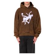 Retro Gewassen Hoodie Liberal Youth Ministry , Brown , Heren