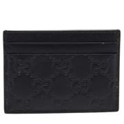 Pre-owned Leather wallets Gucci Vintage , Black , Dames