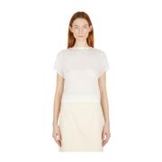 Georgette Boatneck Top Wynn Hamlyn , White , Dames